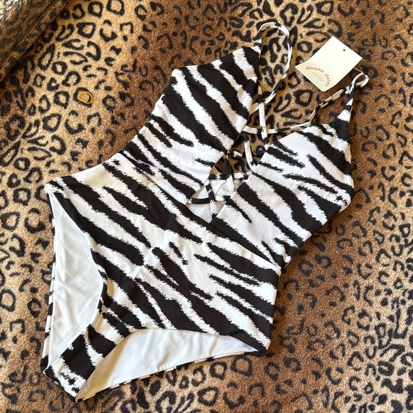 Dippin' Daisy's Other - Dippin' Daisy's Black and White Zebra One-Piece